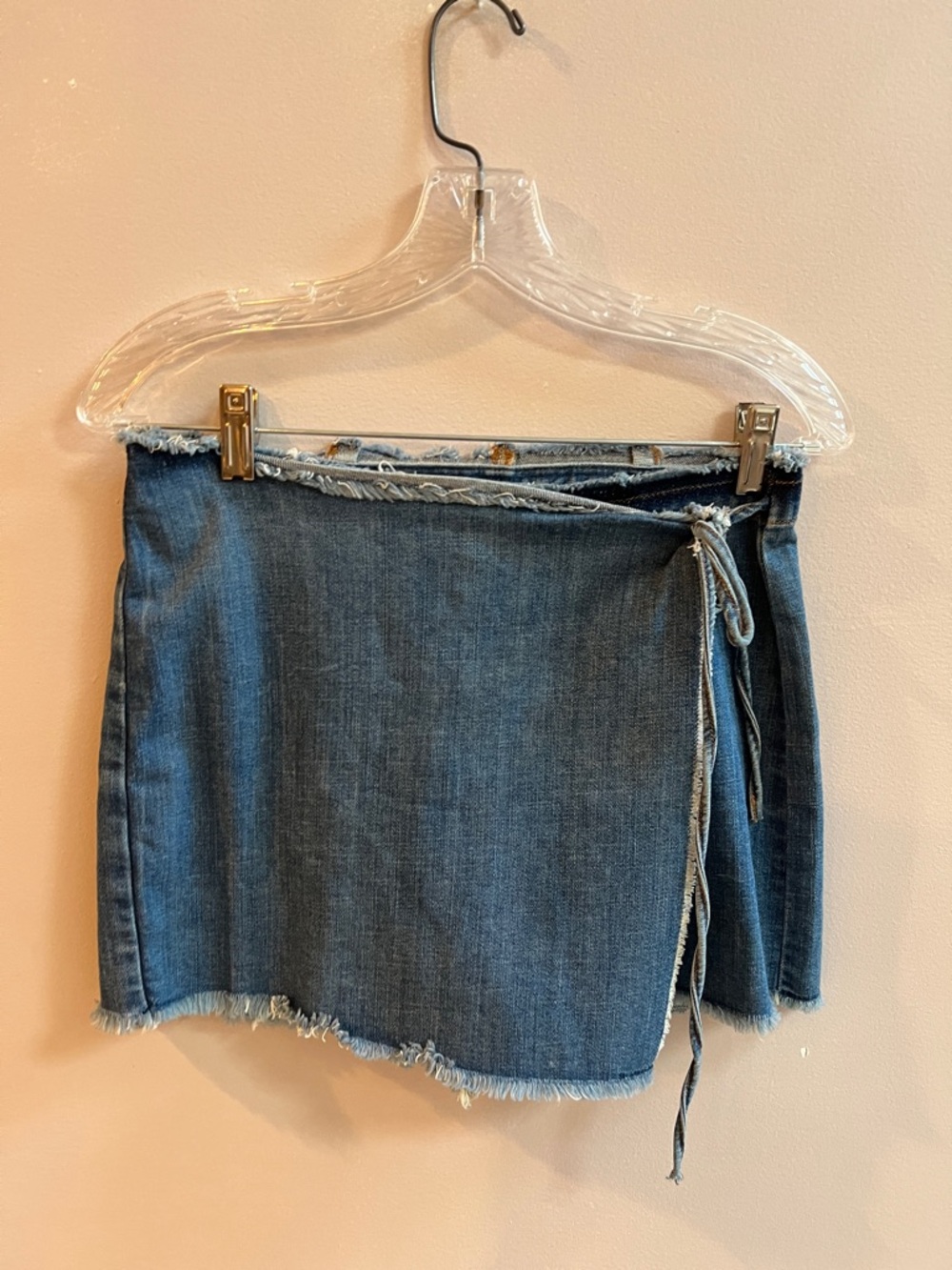 Denim Wrap Mini Skirt/Skort - Blue Size 4